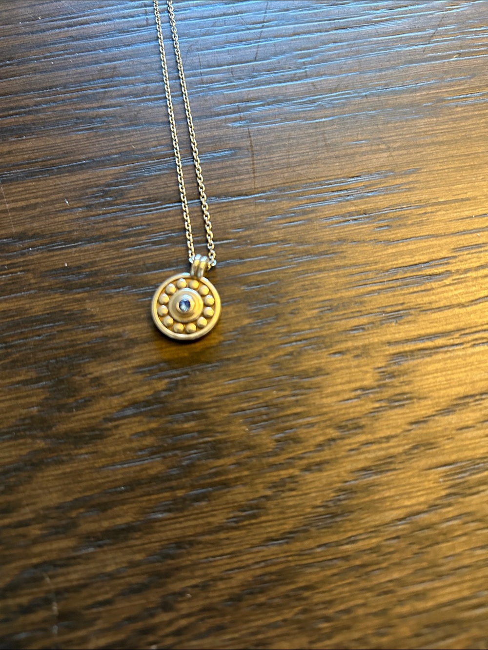 Brighton illumina Celeste dome Pendant Necklace with Blue Stone 16-18” - Picture 2 of 6